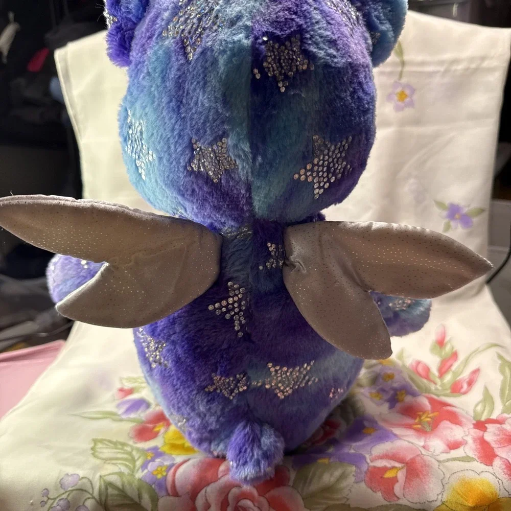 Build A Bear Starbright Bear Silver Stars Wings Magic Sound Light‎ Up Plush 17